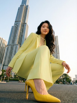 Thu hút nơi công sở đầu năm cùng váy dài, quần ống rộng và giày cao gót