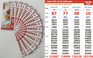 Bất ngờ vé trúng độc đắc xổ số miền Nam ngày 10 tháng 1: Trúng 2 giải!