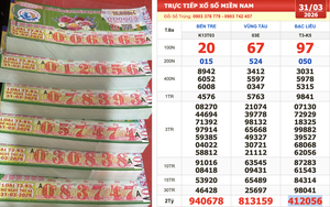 Xổ số miền Nam ngày 31 tháng 3: Một người vừa trúng 34 tỉ đài Bạc Liêu