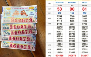 Xổ số miền Nam ngày 26 tháng 4: Người trúng đài Kiên Giang lãnh tiền ngay