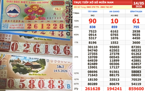 Xổ số miền Nam ngày 14 tháng 5: Cọc vé trúng 1,6 tỉ đài Bình Thuận xuất hiện
