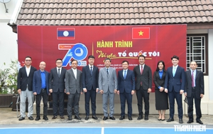 Hoạt động đầu tiên của đoàn Hành trình ‘Tôi yêu Tổ quốc tôi’ tại Lào
