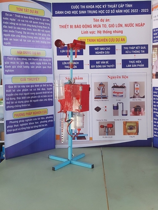 Học sinh sáng chế hệ thống báo động thiên tai