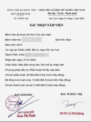 Kon Tum: Đề nghị điều tra vụ làm giả giấy nằm viện để kêu gọi từ thiện