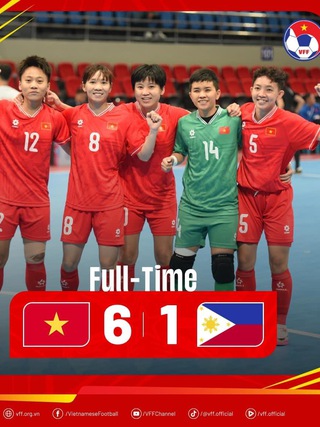 Tạo 'mưa bàn thắng' trước Philippines, đội tuyển futsal nữ Việt Nam vượt mặt Thái Lan