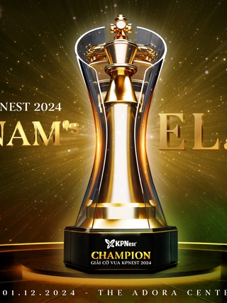 Độc đáo chiếc cúp mạ vàng giải cờ vua KPNest 2024 sắp khởi tranh tại TP.HCM