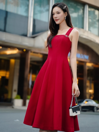 Khoe trọn vóc dáng mùa lễ hội với những chiếc váy hai dây