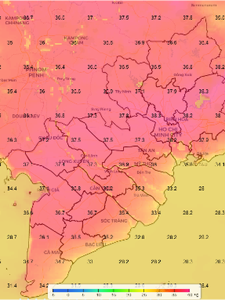 Nhiệt độ TP.HCM nóng đỉnh điểm khi điện thoại báo 39 độ C