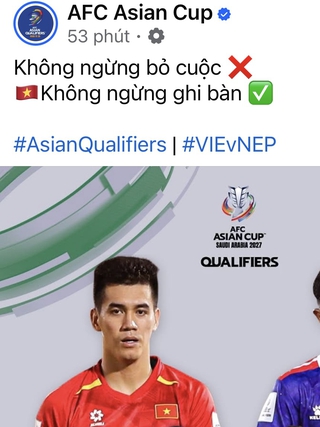 AFC 'bắt trend' Tiến Linh: Thể thao là… không ngừng bỏ cuộc!