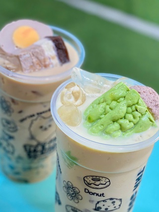 Độc lạ món trà sữa có topping thịt kho trứng, khổ qua nhồi thịt