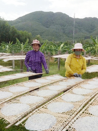 Lãi 200 triệu đồng mỗi năm nhờ nghề làm bánh tráng