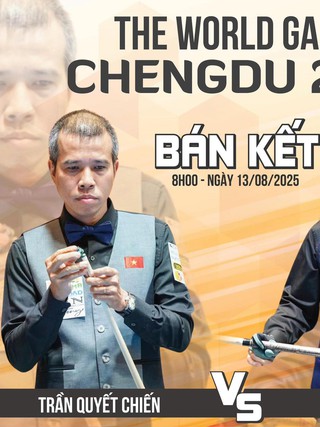 Xác định bán kết billiards World Games: Trần Quyết Chiến đấu thần đồng Hàn Quốc khi nào?