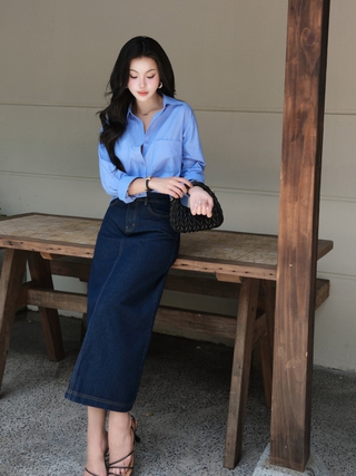 Chân váy denim, lựa chọn thông minh cho tiết trời đầu thu