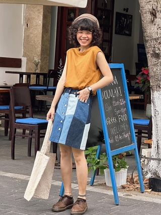 Biến hóa đa sắc màu với phong cách thời trang patchwork