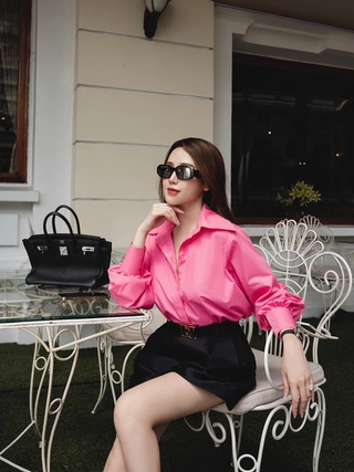 Áo sơ mi tay sleeves kiêu kỳ cho quý cô hiện đại