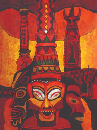 Triển lãm 'Thiêng - Cơtu': Khi sơn mài thành công cụ đào xới tầng sâu tâm linh