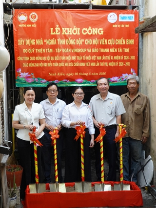 Báo Thanh Niên khởi công xây nhà giúp cựu chiến binh