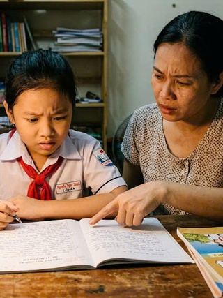 Âu lo việc học thuộc bài mẫu tập làm văn