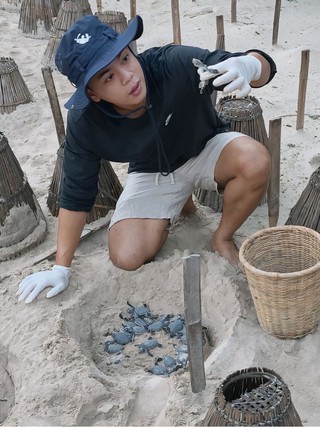 Chàng trai bảo tồn rùa biển bằng những đêm thức trắng