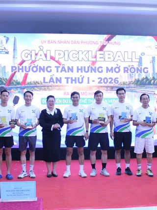 Sôi nổi giải pickleball phường Tân Hưng mở rộng 2026