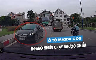 Mazda CX-5 thản nhiên bật xi-nhan, chạy ngược chiều trên phố