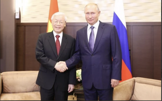 Tổng Bí thư Nguyễn Phú Trọng chúc mừng Tổng thống Nga Vladimir Putin tái đắc cử