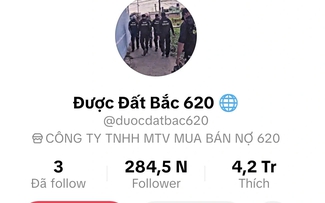 'Ông trùm' băng nhóm đòi nợ thuê có kênh TikTok triệu view 'Được Đất Bắc 620'