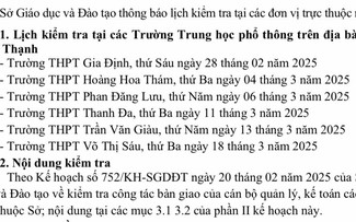 TP.HCM kiểm tra tài chính, nhân sự hàng loạt trường THPT