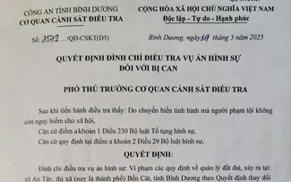 Đình chỉ điều tra vụ án liên quan ông Nguyễn Hồng Khanh, cựu Bí thư Bến Cát