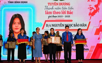Tỉnh đoàn Bình Định tuyên dương 49 thanh niên tiên tiến làm theo lời Bác