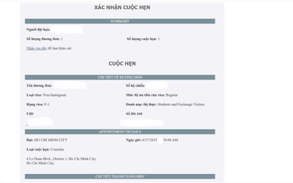 Nhiều du học sinh Việt đăng ký được lịch phỏng vấn visa Mỹ, suất trống hết nhanh