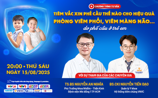
Tiêm vắc xin phòng viêm phổi, viêm màng não... do phế cầu ở trẻ em
