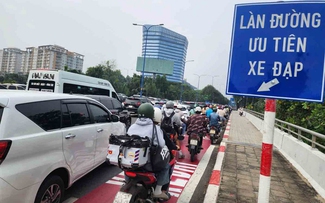 Đưa 'làn riêng cho xe đạp' thành tiêu chuẩn giao thông đô thị mới