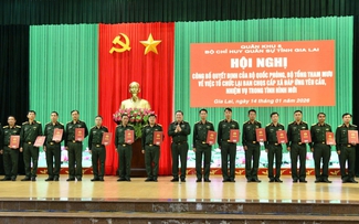 Gia Lai bổ nhiệm 135 sĩ quan làm chỉ huy trưởng Ban Chỉ huy quân sự xã