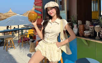 Diện nguyên trang phục màu be tối giản nhưng vẫn thu hút Diện nguyên trang phục màu be tối giản nhưng vẫn thu hút
