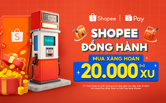Shopee đồng hành cùng người dùng với chương trình 'Mua xăng hoàn 20.000 xu'