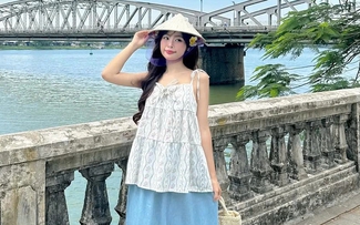Bản phối độc đáo ngày hè với những chiếc nón lá