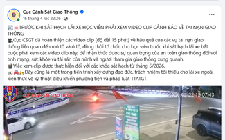 Trước khi thi sát hạch lái xe phải xem clip cảnh báo về tai nạn giao thông