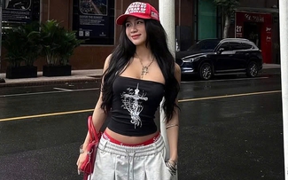 Xuống phố rạng rỡ cùng set đồ áo ống, quần vải rộng