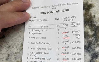 Làm rõ vụ hóa đơn 7 kg ghẹ đỏ giá hơn 12 triệu đồng ở Sầm Sơn