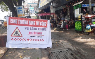 Đã đặt biển báo và khai thông cống thoát nước