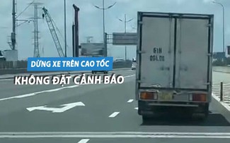 Tài xế bị phạt 13 triệu đồng vì dừng xe không đặt cảnh báo trên cao tốc
