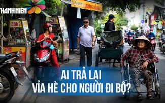 Học sinh né xe giữa phố, người ngồi xe lăn bất lực: Vỉa hè TP.HCM giờ thuộc về ai?