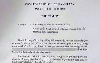 Đà Nẵng: Xúc động thư cảm ơn những người cứu bé trai 7 tuổi bị đuối nước