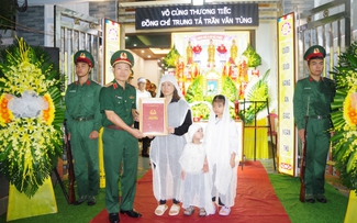 Truy thăng quân hàm với thiếu tá Trần Văn Tùng