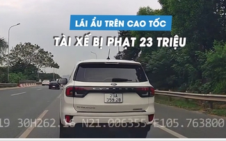 Tài xế ô tô dính 'combo lỗi' trên cao tốc, bị CSGT xử phạt 23 triệu đồng