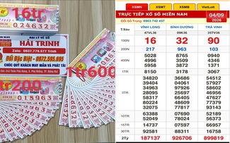 Xổ số miền Nam ngày 4 tháng 9: Đại lý bán ra 192 vé trúng đài Bình Dương