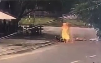 Quảng Nam: Công an điều tra vụ một phụ nữ bị tưới xăng đốt giữa đường
