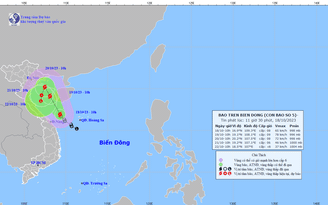 Áp thấp nhiệt đới mạnh thành bão số 5, giật cấp 11 trên Biển Đông