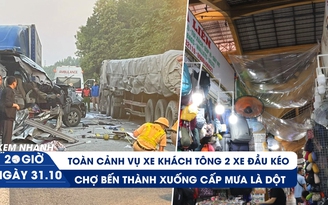 Xem nhanh 20h ngày 31.10: Thảm kịch xe đi lễ gặp tai nạn liên hoàn | Khổ sở chợ Bến Thành mưa là dột